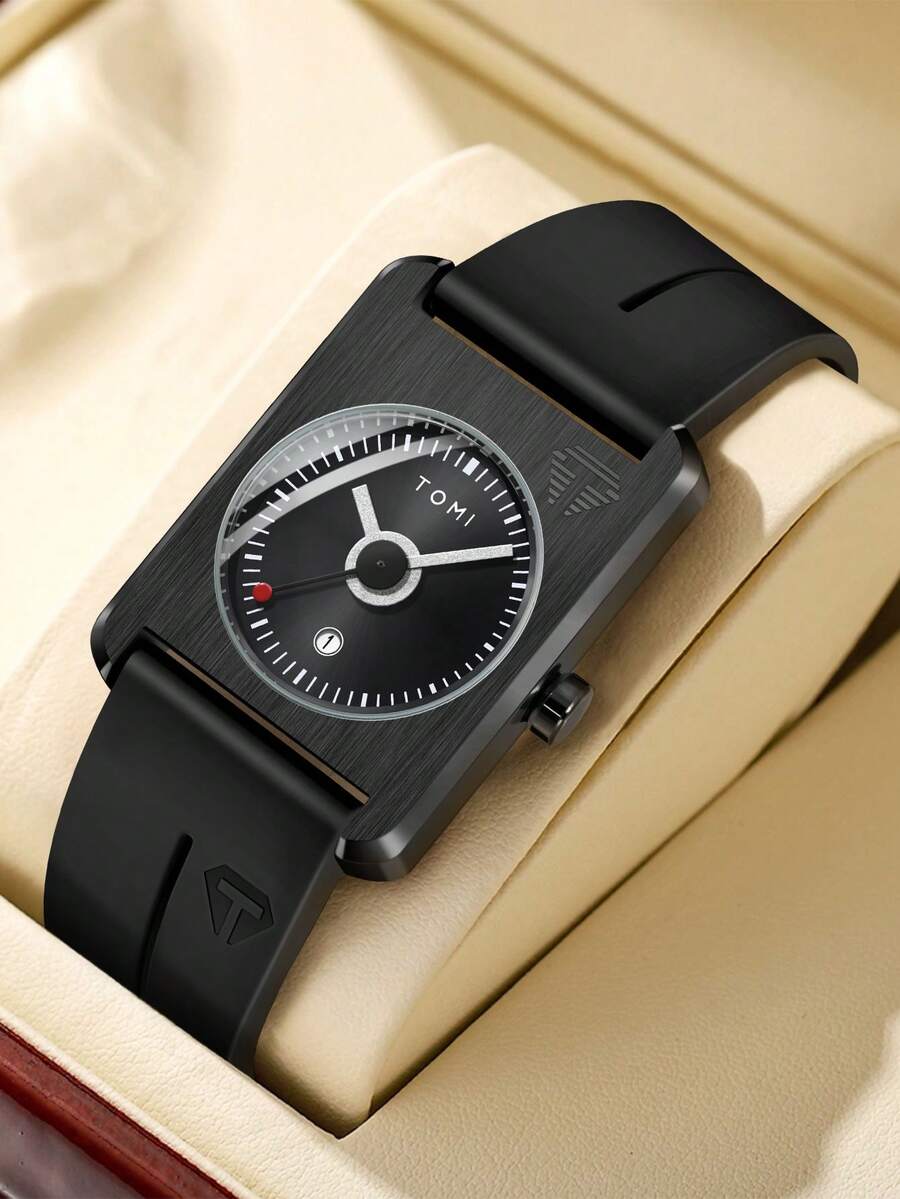Luxury Lifestyle Dress - 1 Stück TOMI Herrenuhr mit quadratischem