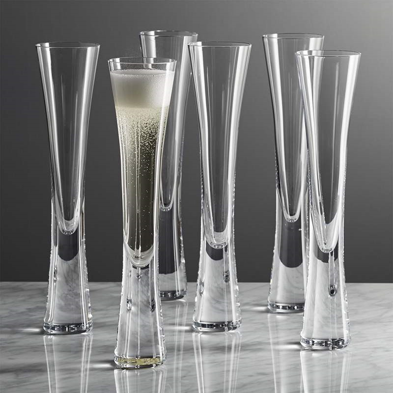 Crystal Wine Glass - Grifflose Champagnergläser, glitzernde Flöten, klare Tassen,