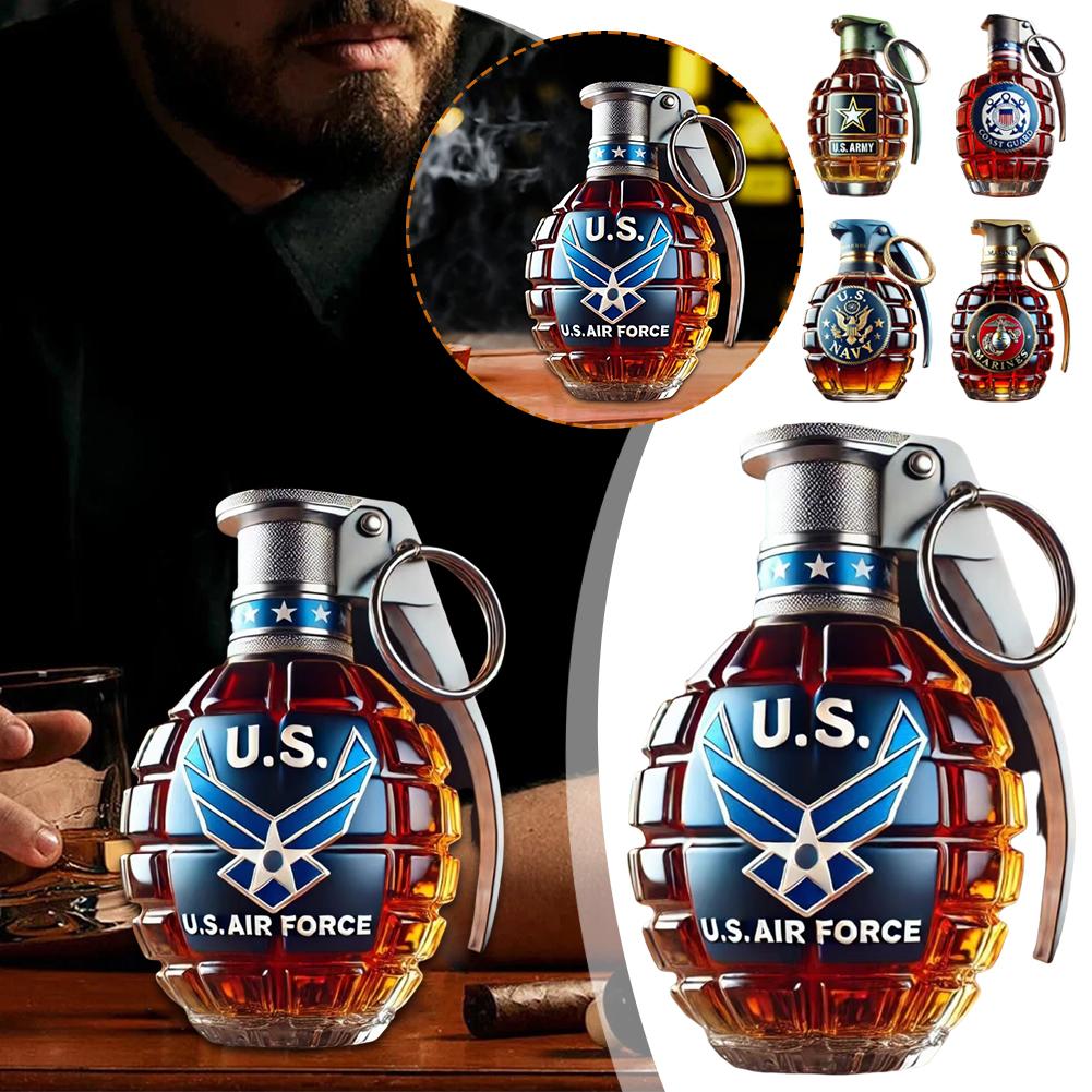 Glass Decanter Whiskey - Whiskey-Dekanter-Flasche, Granatform aus Borosilikatglas mit luftdichtem