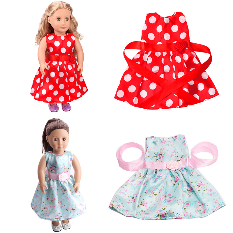 Luxury Lifestyle Dress - 18 Zoll Puppenkleid mit Rosengürtel, Luxuriöses