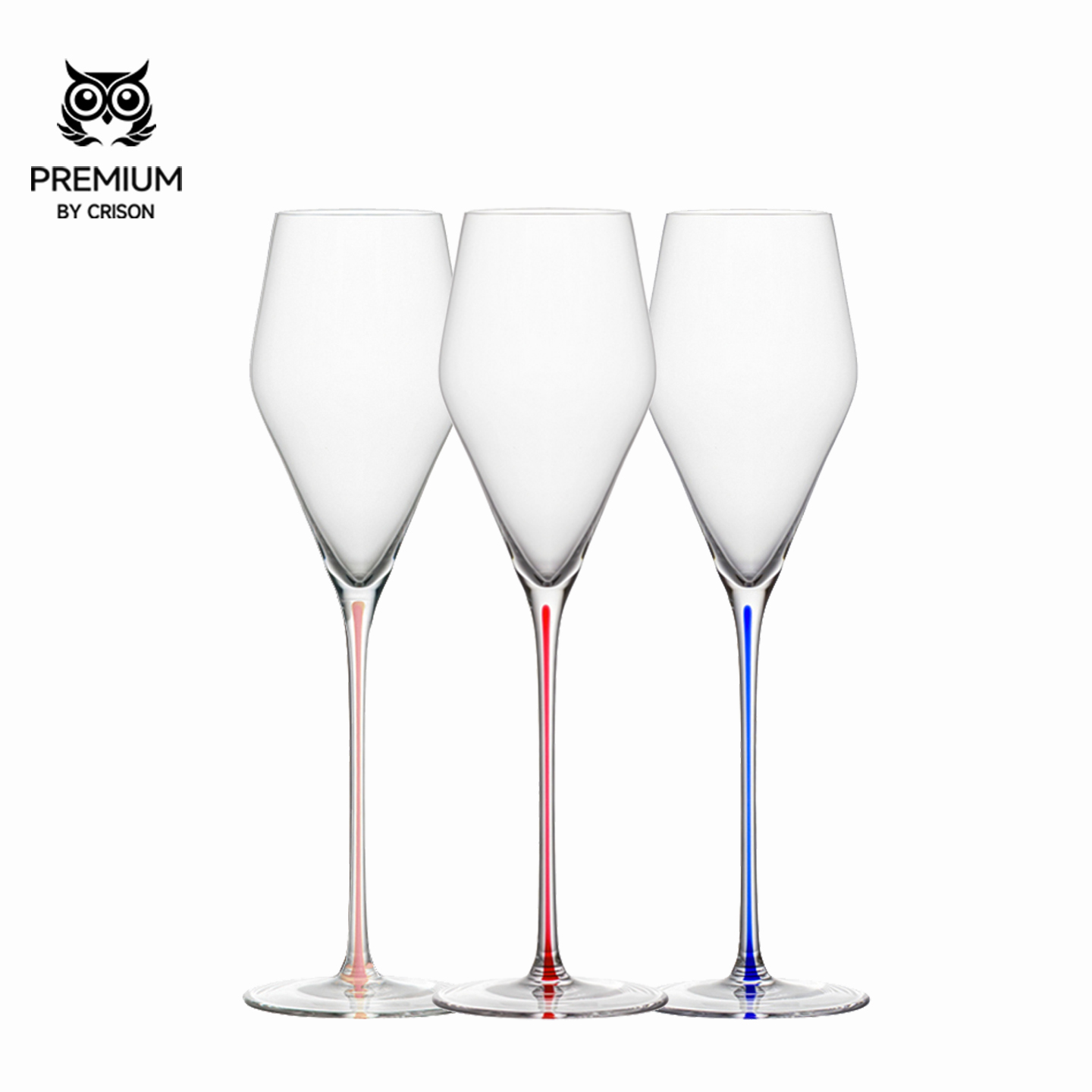 Crystal Wine Glass - CRISON PREMIUM Hochwertiges Champagner-Weinglas aus Kristallglas