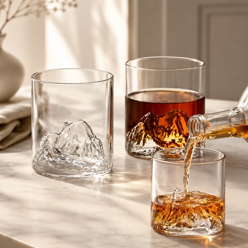 Crystal Wine Glass - Guanshan Whiskyglas Glas Gletscherberg-Becher Geeignet zum