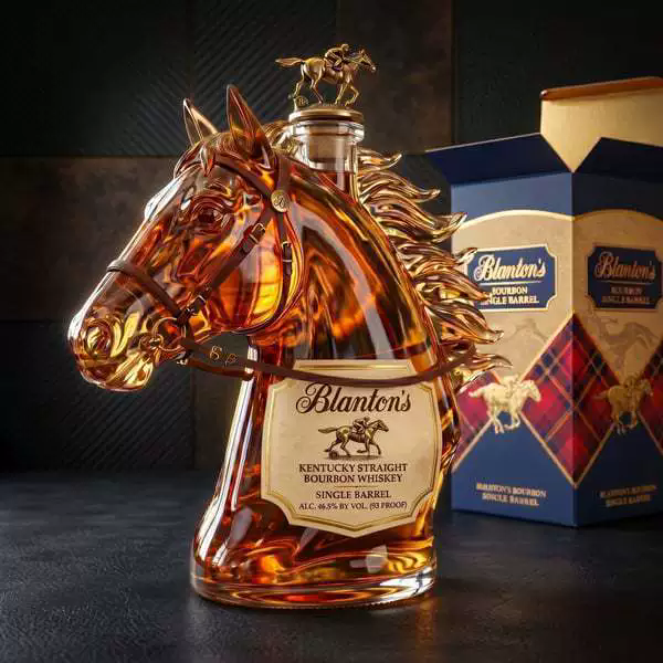 Glass Decanter Whiskey - 350ml Pferdeförmiger Glas-Whiskey-Dekanter Kreative Bourbon-Flasche Heimbar-Dekoration